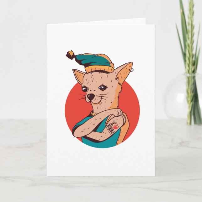 Chihuahua Mum Tattoo Card (Front)
