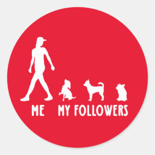 Chihuahua My Followers Chihuahua Owner Vintage T-S Classic Round Sticker