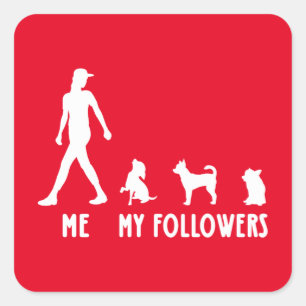 Chihuahua My Followers Chihuahua Owner Vintage T-S Square Sticker
