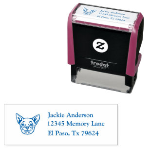 CHIHUAHUA    Name and Return Address Self-inking Stamp