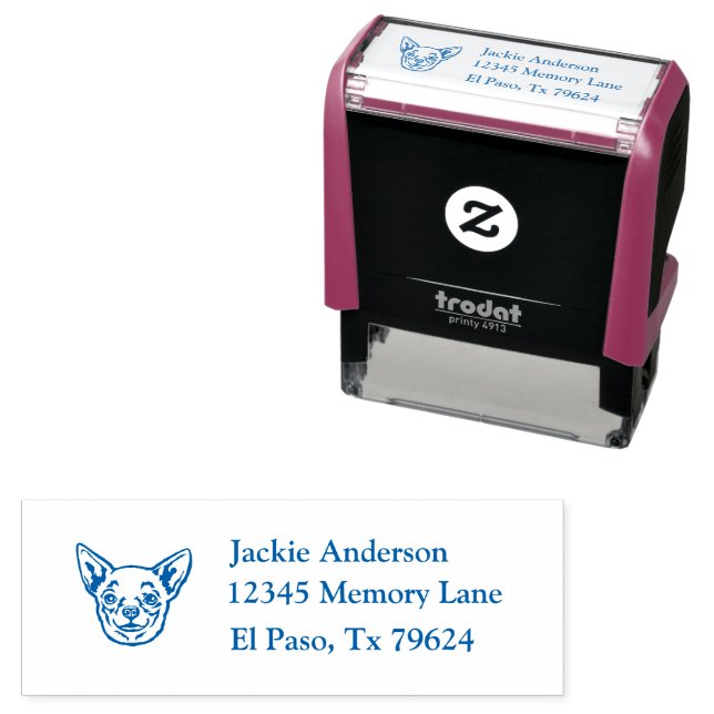 CHIHUAHUA  | Name and Return Address Self-inking Stamp (In Situ)
