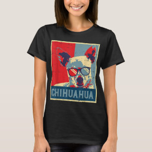Chihuahua Obama Poster Vintage Chiwawa Dog Lover O T-Shirt