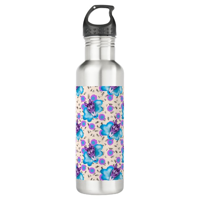 Chihuahua on a cloud 710 ml water bottle (Front)