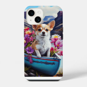 Chihuahua on a Paddle: A Scenic Adventure iPhone 14 Case