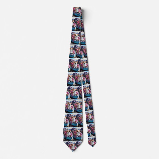Chihuahua on a Paddle: A Scenic Adventure Tie (Front)