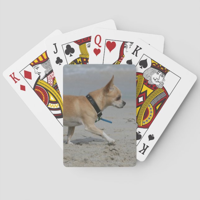 Chihuahua on Beach Playing Cards (Back)