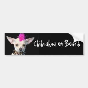 Chihuahua on board bumper sticker