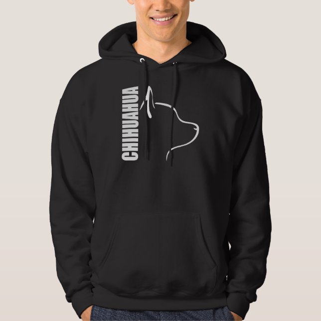 Chihuahua Outline Hoodie (Front)