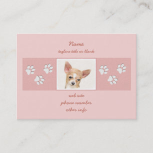 Chihuahua Painting - Cute Original Dog Art Business Card