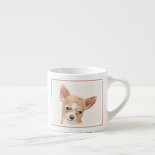 Chihuahua Painting - Cute Original Dog Art Espresso Cup