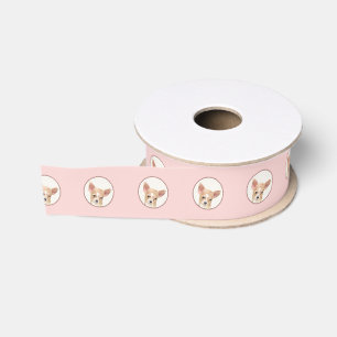 Chihuahua Painting - Cute Original Dog Art Grosgrain Ribbon