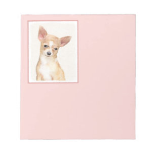 Chihuahua Painting - Cute Original Dog Art Notepad