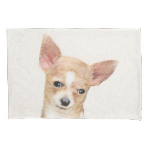 Chihuahua Painting - Cute Original Dog Art Pillowcase