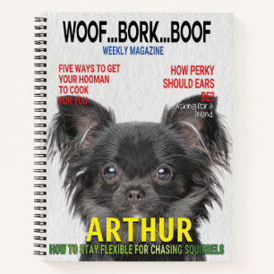 Chihuahua Parody Magazine Cover Notebook