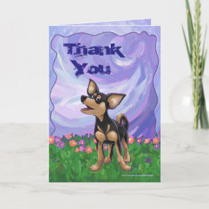 Chihuahua Party Center Thank You Card