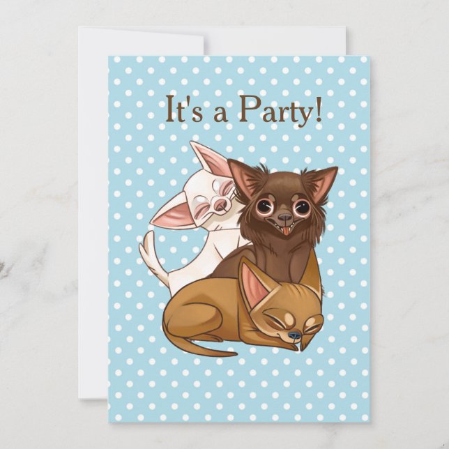 Chihuahua Party Invitation (Front)