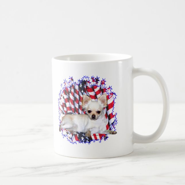 Chihuahua Patriot Coffee Mug (Right)