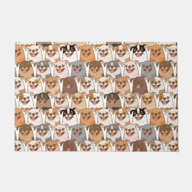 Chihuahua Pattern Doormat (Front)