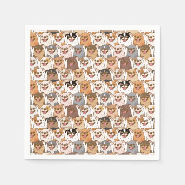 Chihuahua Pattern Napkin (Front)