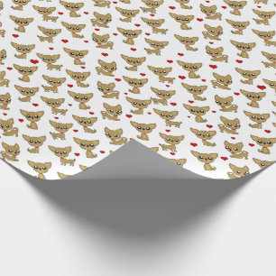 Chihuahua pattern wrapping paper