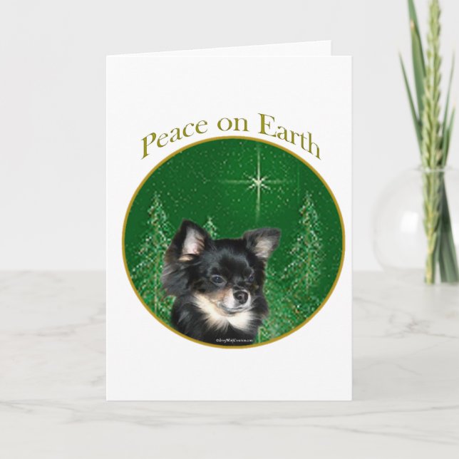 Chihuahua Peace Holiday Card (Front)