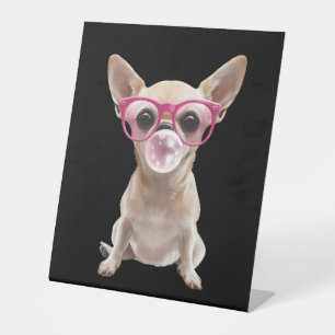 Chihuahua pedestal sign