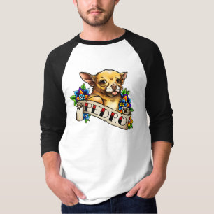 Chihuahua Pedro Men's 3/4 Sleeve T-Shirt