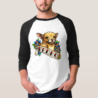 Chihuahua Pedro Men's 3/4 Sleeve T-Shirt
