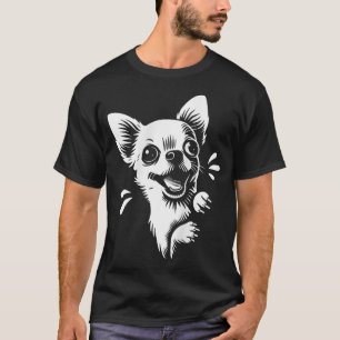 Chihuahua Peeking Dog T-Shirt