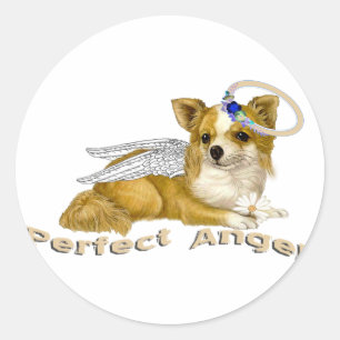 Chihuahua Perfect Angel Classic Round Sticker