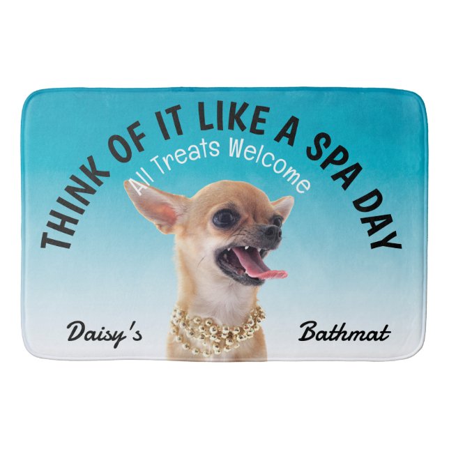 Chihuahua Personalised Dog Lover  Bath Mat (Front)