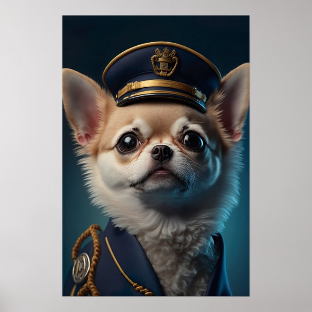 Chihuahua Pilot Captain Poster (Front)