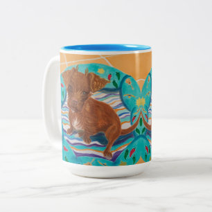 Chihuahua Poodle Mix Two-Tone Coffee Mug