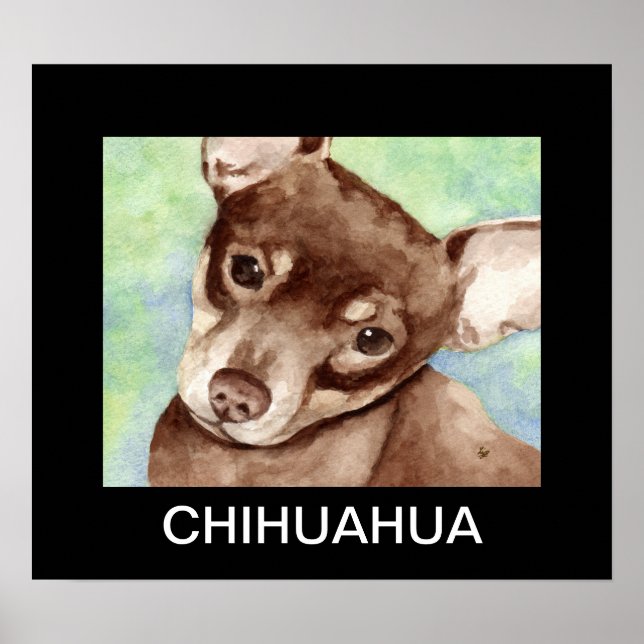 Chihuahua Portrait Poster (Front)
