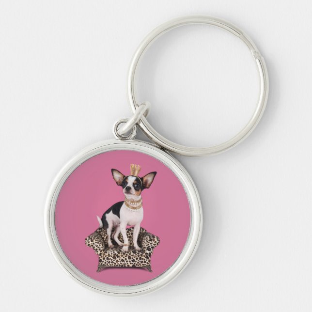 Chihuahua Princess Key Ring (Front)