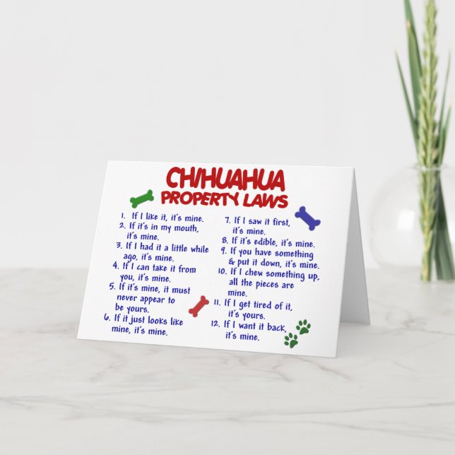 CHIHUAHUA Property Laws 2 Card (Front)