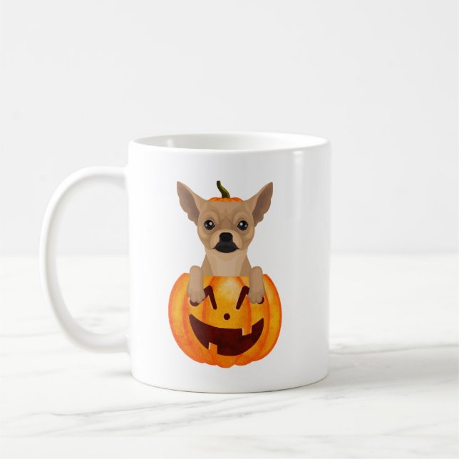 Chihuahua Pumpkin    Coffee Mug (Left)