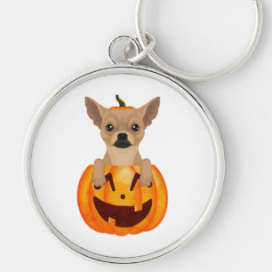 Chihuahua Pumpkin  Key Ring