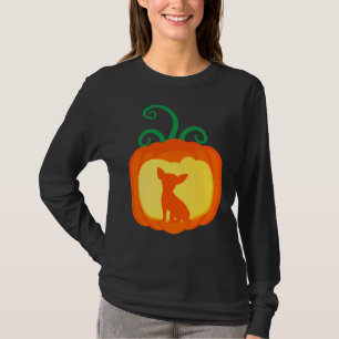 Chihuahua Pumpkin Lantern Dog Halloween Costume T-Shirt