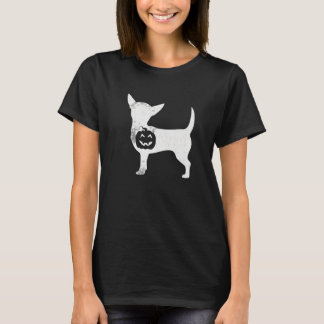 Chihuahua Pumpkin Lazy Halloween Costume Chiwawa D T-Shirt