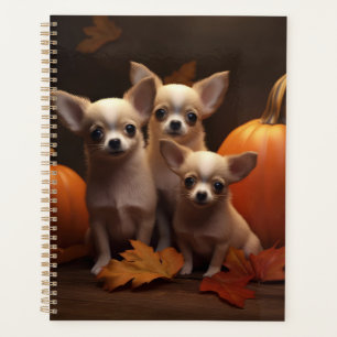 Chihuahua Puppy Autumn Delight Pumpkin Planner