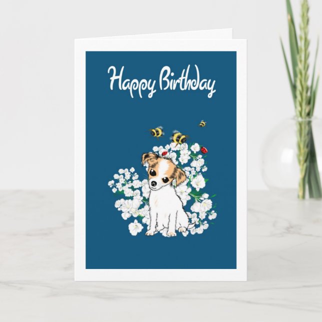 Chihuahua Puppy Birthday Card - Add own greeting (Front)