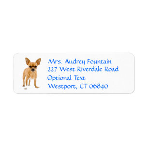 Chihuahua Puppy Dog Return Address Name Label