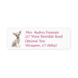 Chihuahua Puppy Dog Return Address Name Label