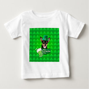 Chihuahua Puppy Dog St. Patrick's Day Green Clover Baby T-Shirt