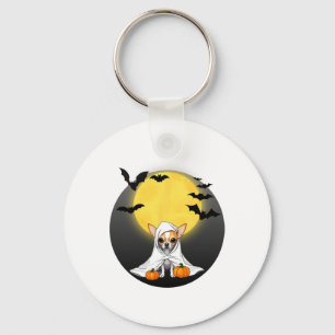 Chihuahua Puppy Ghost Halloween Costume - Small Do Key Ring