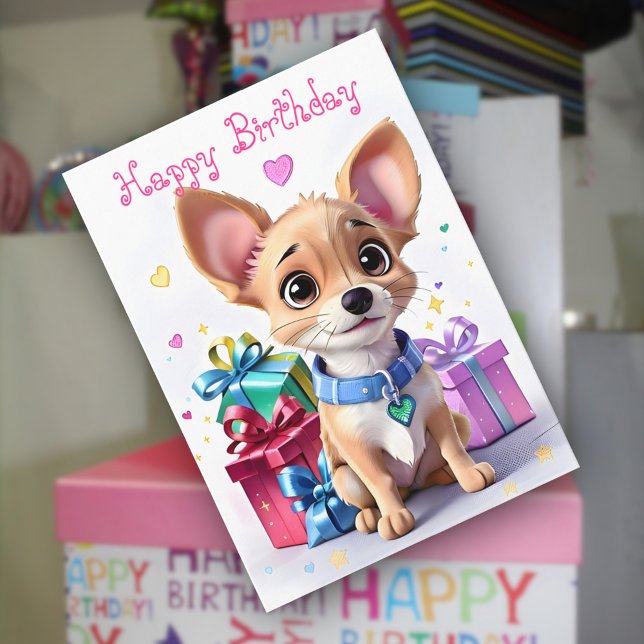 Chihuahua Puppy Gifts & Heartfelt Wishes Birthday Card (Creator Uploaded)