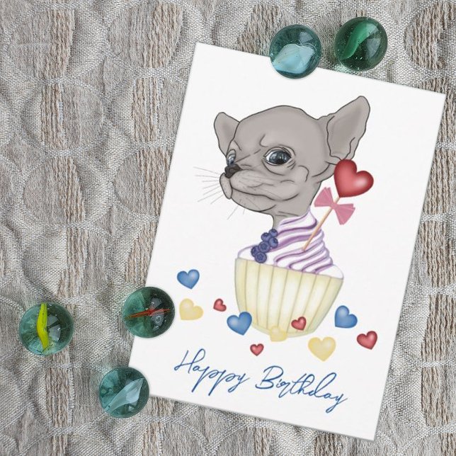 Chihuahua Puppy Happy Birthday Invitation (Creator Uploaded)