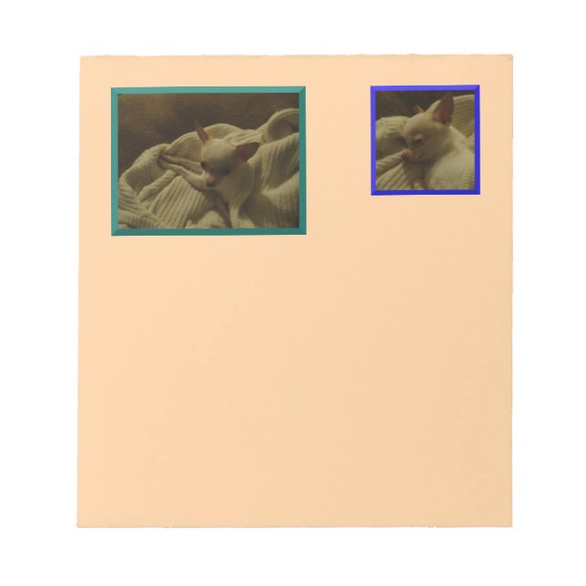 Chihuahua Puppy Warm Vibes Notepad (Front)