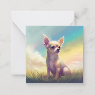 Chihuahua Rainbow Bridge Pet Dog Memorial Sympathy Card